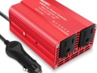 LVYUAN 500W Power Inverter for Vehicles DC 12V to 110V AC Car Plug Adapter Outlet Converter with 2 USB Fast Charging Ports and 2 AC Outlets Car Charger Adapter