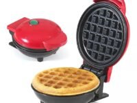Ladiosa® Waffle Maker, Electric Waffle Iron, Mini Waffles Maker Machine For Home, Red - 350 Watts
