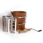 Lehman's Manual Ice Cream Maker - Make Your Own Homemade Ice Cream, Hand Crank with Stainless Steel Can and Oak Tub, 6 Quart Capacity