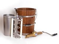 Lehman's Manual Ice Cream Maker - Make Your Own Homemade Ice Cream, Hand Crank with Stainless Steel Can and Oak Tub, 6 Quart Capacity