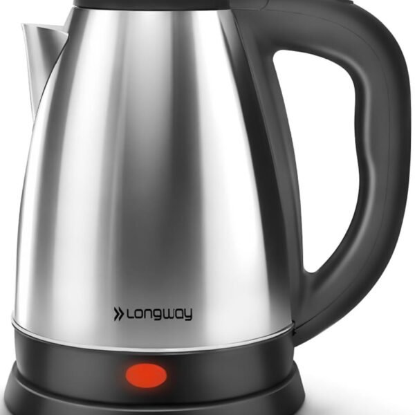 Longway Kestro 2 Liter Electric Kettle with Stainless Steel Body for Boiling (Black & Silver, 1500 Watt)