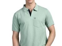 Lux Cozi Men's Half Sleeve Soild Casual Regular Fit T-Shirt with Chest Pocket | Polo Tshirt for Men