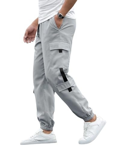 Lymio Track Pant for Men || Regular Fit || Track Pants || Full Elastic Jogger Track Pant (TP-06-Grey-XL)