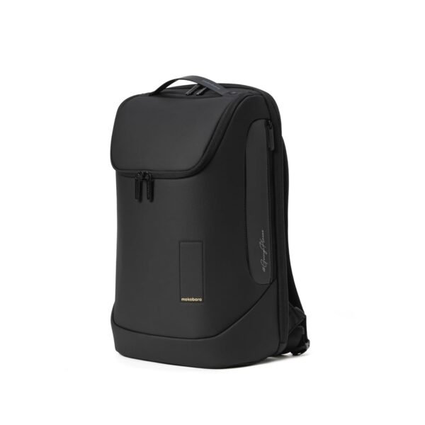 MOKOBARA Transit Backpack | Fits Laptop Up To 16 Inch, 30L Capacity, Water-Resistant Polyester, Vegan Leather Trims | Black,Money Moves - 2.0