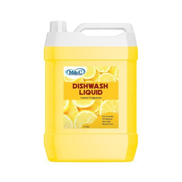 M&C HOMECARE Dishwash Liquid Fast Cleansing & Antimicrobial action for utensils Dish Cleaning Dish Cleaning Gel (LEMON, 5 L)