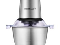 Meat Grinder, Food Chopper 2L Stainless Steel Food Processor for Meat, Vegetables, Fruits & Nuts, Stainless Steel Bowl & 4 Sharp Blades, 350W, 8 Cups, 350 Watt