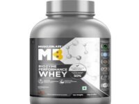 MuscleBlaze Biozyme Performance Whey Protein Powder, Rich Chocolate (2kg / 4.4lbs) | 25g Protein Per Scoop | Clinically Tested 50% Higher Protein Absorption