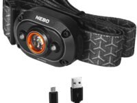 NEBO MYCRO 400 Rechargeable Headlamp | 400 Lumens, 6 Light Modes, Water Resistant, Detachable Hat Clip, Super Bright Head Lamp for Camping & Hiking, Includes Micro USB Charging Cable