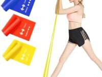 Natural Rubber Resistance Bands For Toning. Strength Training, Stretching, Physical Therapy, Pilates, Yoga Exercises Home Fitness Workouts For Men/Women (3 Bands Set - 6Ft Each)