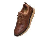Neeman's Crossover Brogues for Men | PU Leather & Mesh Upper, Cushioned EVA Sole | Lightweight Semi-Formal Lace-Up Oxfords for Office, Travel & Casual Comfort