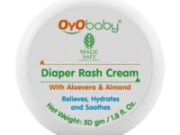 OYO BABY Diaper Rash Cream, 50g | Natural Nappy Cream for Newborns & Babies | Prevents & Treats Diaper Rash | Enriched with Aloe Vera & Almond