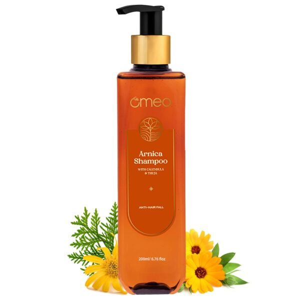 Omeo Arnica Shampoo - 200ml with Natural Extracts Calendula and Thuja to Reduce HairFall and Promote Hair Growth, Strengthening and Nourishing - For Women & Men