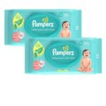 Pampers Baby Gentle Wet Wipes with Lid 144 Count (72 X Pack of 2) | with Aloe Vera and Vitamin E | 97% Pure Water | Paraben free | Combo Pack
