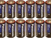Panasonic Heavy Duty D Batteries X 12