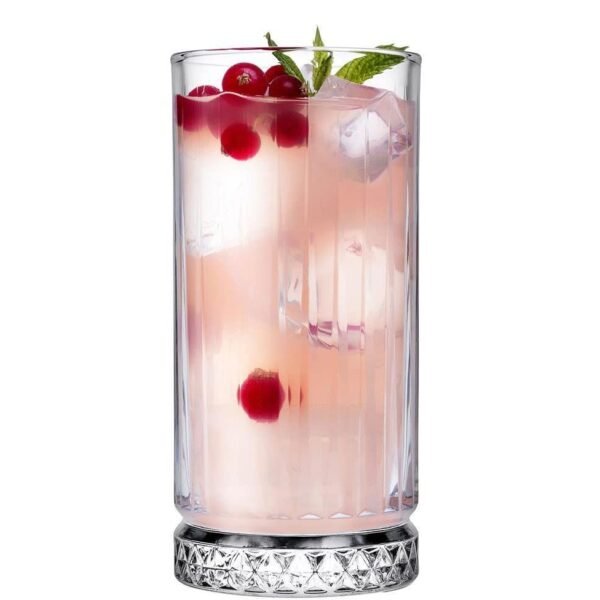 Pasabahce Elysia Long Drink Water Juice Glass Tumbler - Set of 4 (280 ml)