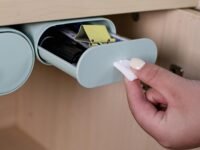 Plastic Storage Box Organizer Table Drawer Under Desk Hidden Tray for Small Office Stationery, Pencil, Pen Items - Multicolor (1Pcs)