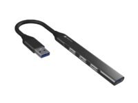 Portronics Mport 31 USB Hub Dock (4-in-1), Multiport Adapter with 1 x USB 3.0 & 3 x USB 2.0 Ports, up to 5 Gbps High Speed Data Transfer for Laptop/PC (Grey)