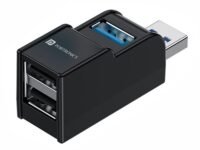Portronics Mport 3A USB Hub Dock (3-in-1), Multiport Adapter with USB 3.0 & 2-Port USB 2.0, Upto 5 Gbps High Data Transfer Speed for PC, Laptop & Mac (Black)