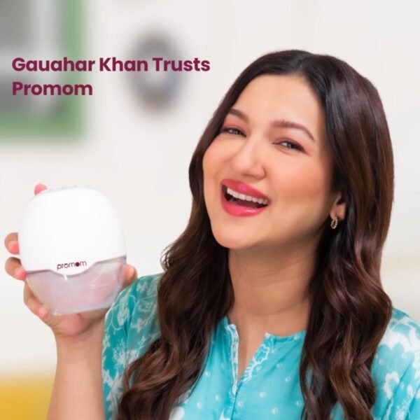 Promom Wearable Electric Breast Pump for Feeding Mothers, Automatic Hands-Free Pumping Machine with 3 Modes & 8 Suction Levels, Portable & Cordless with USB Charging, FDA Approved, Patented Diaphragm Case Technology, Best-In Class Suction-450MmHg/60KPA, Smart LED Display, 160ml BPA-Free Milk Cup, Quiet & Compact (1 Year Warranty) - Pack of 2