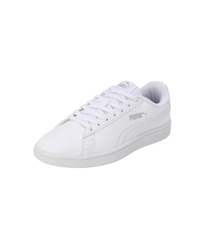 Puma | Smashic Comfort Casual Sneakers | White-Matte Silver | 8UK