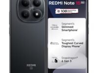 REDMI Note 15 5G (Black, 8GB RAM 256GB Storage) | 108MP OIS Camera | Snapdragon 6 Gen 3 | 17.2cm Tough Curved AMOLED Screen | Segment’s Slimmest Phone | 5520mAh Si/C Battery | 45W Fast Charging