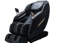 RoboTouch EconoPremium Ultra Luxury Massage Chair: Touch Control, SL Track, Zero Gravity, Zero Space, Wireless Charging, Airbag Massage, Back Heating – Ideal for Elderly Comfort. (Grey+Black)