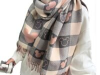 SANNIDHI® Winter Scarf for Women Girls 176x32cm, Cashmere-Feel Checkered Pattern Scarf, Soft & Comfort, Thanks Giving Christmas Gift