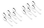 SHAPES Arctic Gleen Steel Silver Ice Cream Spoon Set of 12 Pieces | Ice Cream Spoon, Frozen Desserts | Rust-Resistant, Dishwasher Safe, Elegant Design