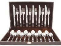 SHAPES Captain Premium Silver Stainless Steel Cutlery Set - 24 Pieces with Gift Box| Rust-Resistant, Dishwasher Safe, Elegant Design | Ideal for Home and Restaurant