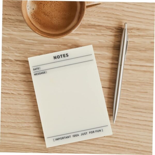 SHUTTLE ART Clear Transparent Sticky Notes, Translucent Waterproof Sticky Notes Clear Self-Sticky to Do List Stationery Supplies 50 Sheets for Backing Office, Home and Study Supplies