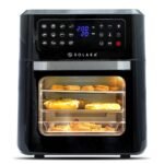 SOLARA 12L Air Fryer Oven for Home Kitchen, 1800W OTG Air Fryer Oven 12 Litre with 12 Presets, 9 Accessories, Grill, Roast, Bake, Reheat, AirFryer OTG, XX-Large, Recipe E-book, 1 Year Warranty, Black