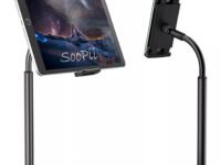 SOOPII Desktop Grade-A Quality Mobile Phone Stand+Tablet Stand Black, Tab & Mobile Holder, Adjustable & Foldable Mobile Stand, Aluminum Stand Holder for Mobile Phone and Tablet Up to 10.5 inches-JDS06