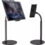 SOOPII Desktop Grade-A Quality Mobile Phone Stand+Tablet Stand Black, Tab & Mobile Holder, Adjustable & Foldable Mobile Stand, Aluminum Stand Holder for Mobile Phone and Tablet Up to 10.5 inches-JDS06