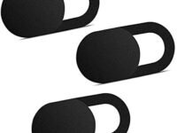 STRIFF Webcam Cover Slide, Ultra Thin Laptop Camera Cover Slide Blocker for Computer MacBook Pro iMac PC Tablet (Pack of 3), Black