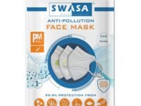 SWASA® N95 Mask FFP2 - PM 0.3 μm | Reusable | N95 Mask Pack of 5, White Color | IIT Kanpur Incubated Startup