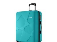 Safari Large Pentagon Pro 8 Wheels 75Cm Size Checkin Trolley Bag, Hard Case Polypropylene 360º Wheeling Luggage for Men & Women, Travel Bag, Suitcase for Travel, Trolley Bags for Travel, Cyan