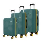 Safari Pentagon Neo 8 Wheels Set of 3 (Cabin + Medium + Large) Trolley Bags Hard Case Polypropylene, 360 Degree Wheeling Luggage, Travel Bag, Suitcase for Travel, Trolley Bags for Travel, Sage Green