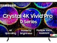 Samsung 138 cm (55 inches) D Series Brighter Crystal 4K Vivid Pro Ultra HD Smart LED TV UA55DUE77AKLXL (Black)