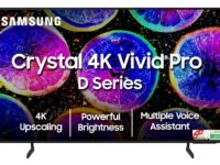 Samsung 189 cm (75 inches) D Series Crystal 4K Vivid Pro Ultra HD Smart LED TV UA75DUE77AKXXL (Black)