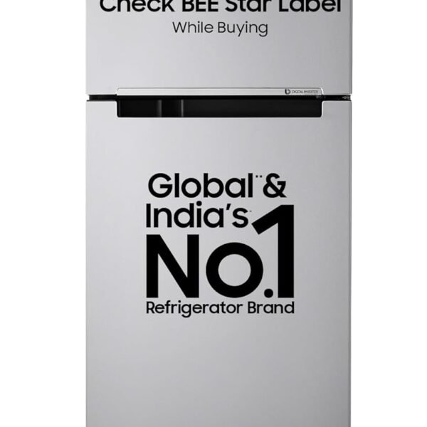 Samsung 236 L, 2 Star, Digital Inverter, Frost Free Double Door Refrigerator (RT28C3032GS/HL, Gray Silver)