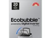 Samsung 8 kg, 5 star, Eco Bubble Tech, Digital Inverter Motor, Soft Closing Door, Fully-Automatic Top Load Washing Machine (WA80BG4441BGTL, Light Gray)