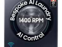 Samsung Smart Choice 9 kg, 5 Star, AI Control, AI Ecobubble, Super Speed, Wi-Fi, Hygiene Steam with Inbuilt Heater, Digital Inverter, Fully-Automatic Front Load Washing Machine (WW90DG6U24ASTL, NAVY)