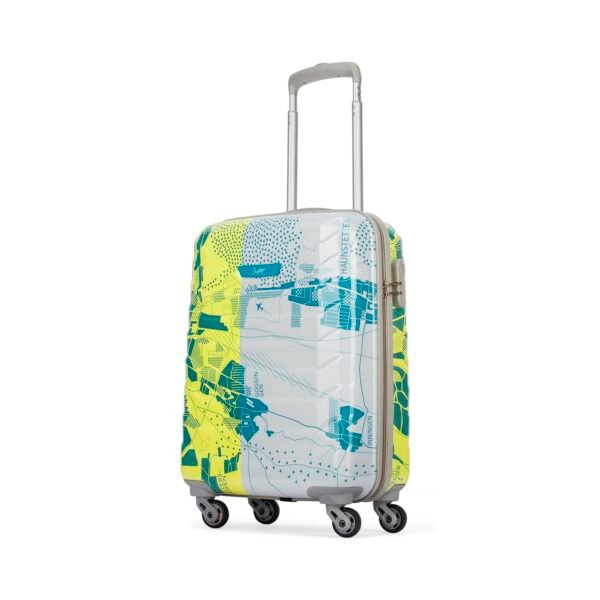 Skybags Cabin Acrylonitrile Butadiene Styrene (Abs) Trooper Hard Luggage (55Cm) | Luggage Trolley with 4 Spinner Wheels and Resettable Combination Lock | Lime Green Small