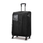Skybags Medium Polyester Rubik Exp Str 69 Black Soft 4 Spinner Wheels Carry-On Luggage,