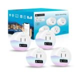 Smart Plug Matter,Smart Plugs That Work with Alexa &Google Home,Apple Home ,SmartThings,Smart Outlet 10A/1250W Max, Matter Smart Home with Remote Control,Timer&Schedule, 2.4G Wi-Fi Only, 4Pack
