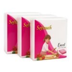 Softouch 2 Ply Pack of 3 tissue paper Napkins 50 Pcs Per pack