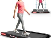 Sparnod Fitness WalkyShaky Vibration Walking Pad Treadmill for Home Use – Under Desk Treadmill with 4 Vibration Massage Modes, 2.5HP Motor, 120kg Capacity