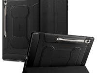 Spigen Rugged Armor Pro for Samsung Galaxy Tab S10 Ultra Case/Tab S9 Ultra/Tab S8 Ultra 14.6inch Full Cover Folio Case with Built in S Pen Holder, Trifold Stand - Black