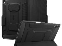 Spigen Rugged Armor Pro for Samsung Galaxy Tab S11 Ultra 14.6inch Full Cover Folio Case with Built in S Pen Holder, Trifold Stand - Black