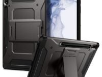 Spigen Tough Armor Pro for Samsung Galaxy Tab S8+ /Tab S7+ 5G/Tab S7+ 12.4inch Back Cover Case with Built in S Pen Holder, Kick Stand - Gunmetal